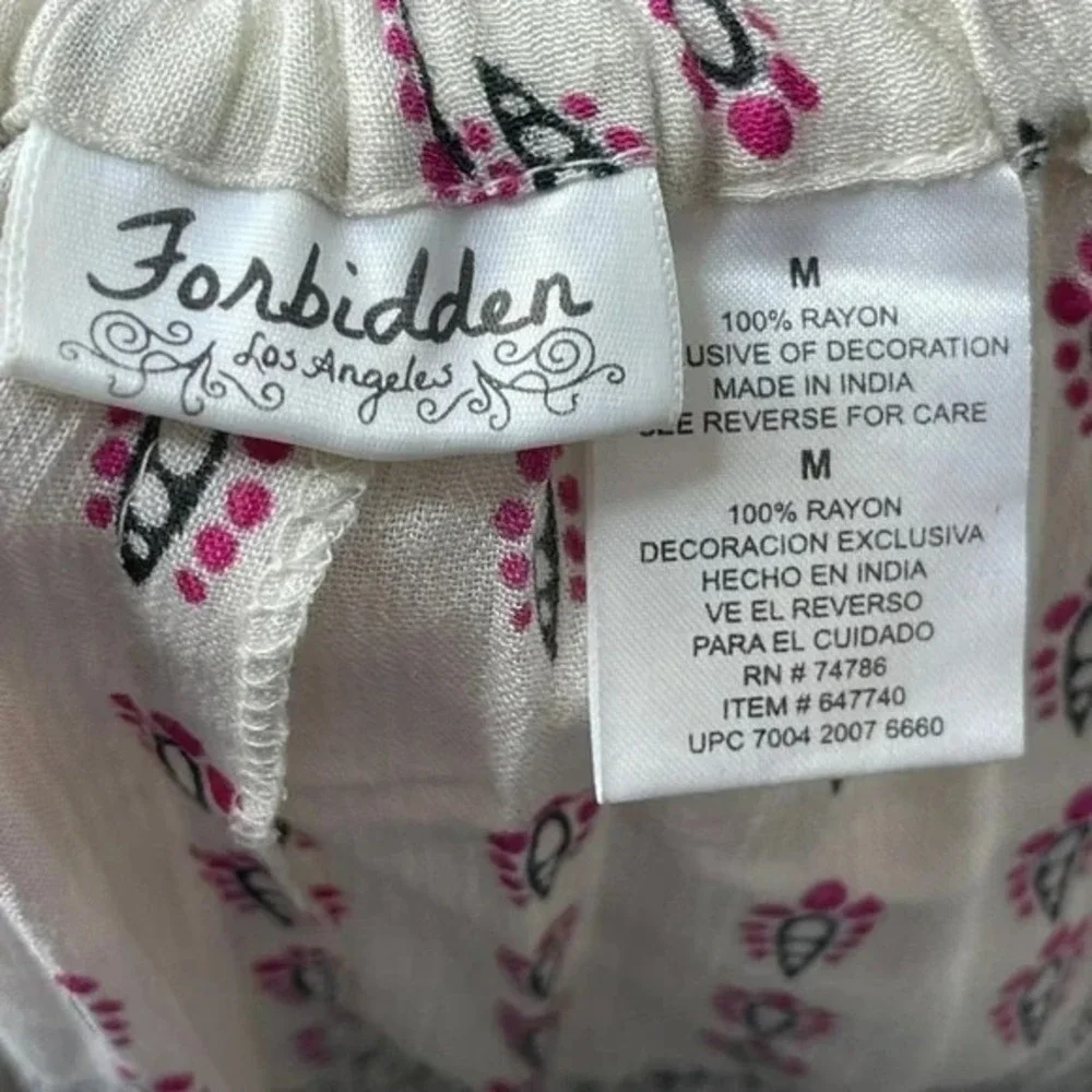 Forbidden Los Angeles Boho Maxi‎ Skirt M Patchwork Paisley Print Embellished